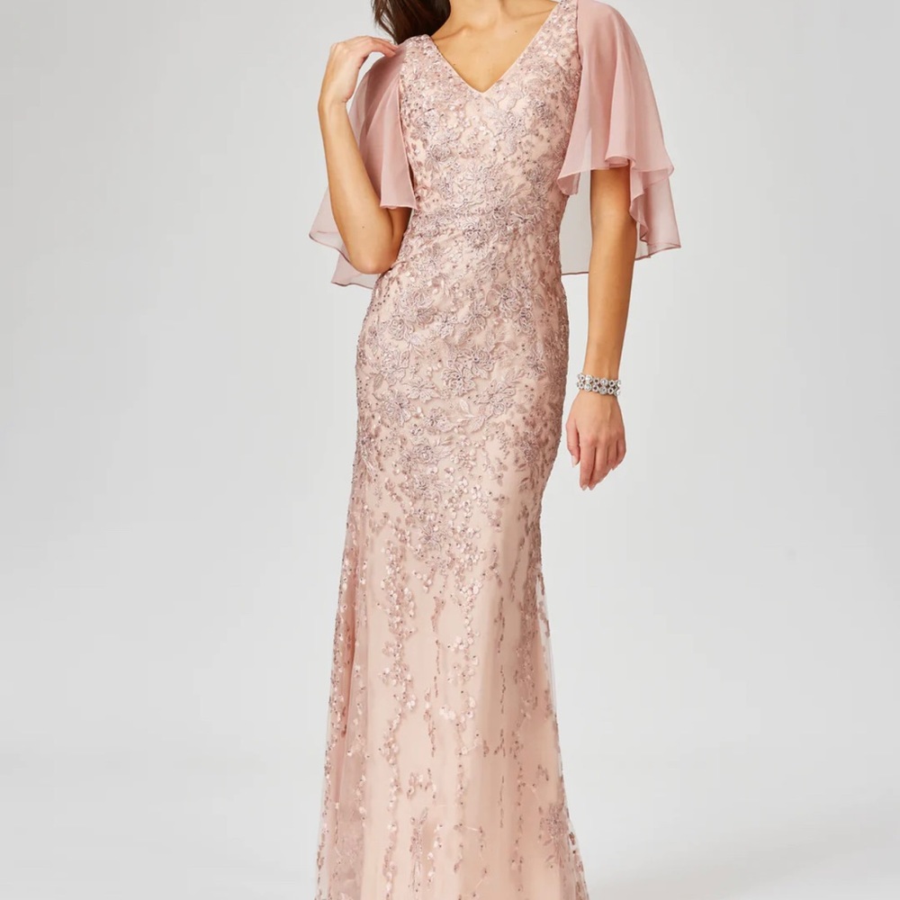 Lara 29465 Dusty Pink Mermaid Gown